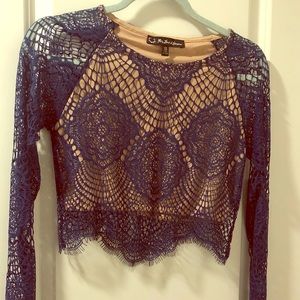 FOR LOVE & LEMONS Grace Lace Crop Top